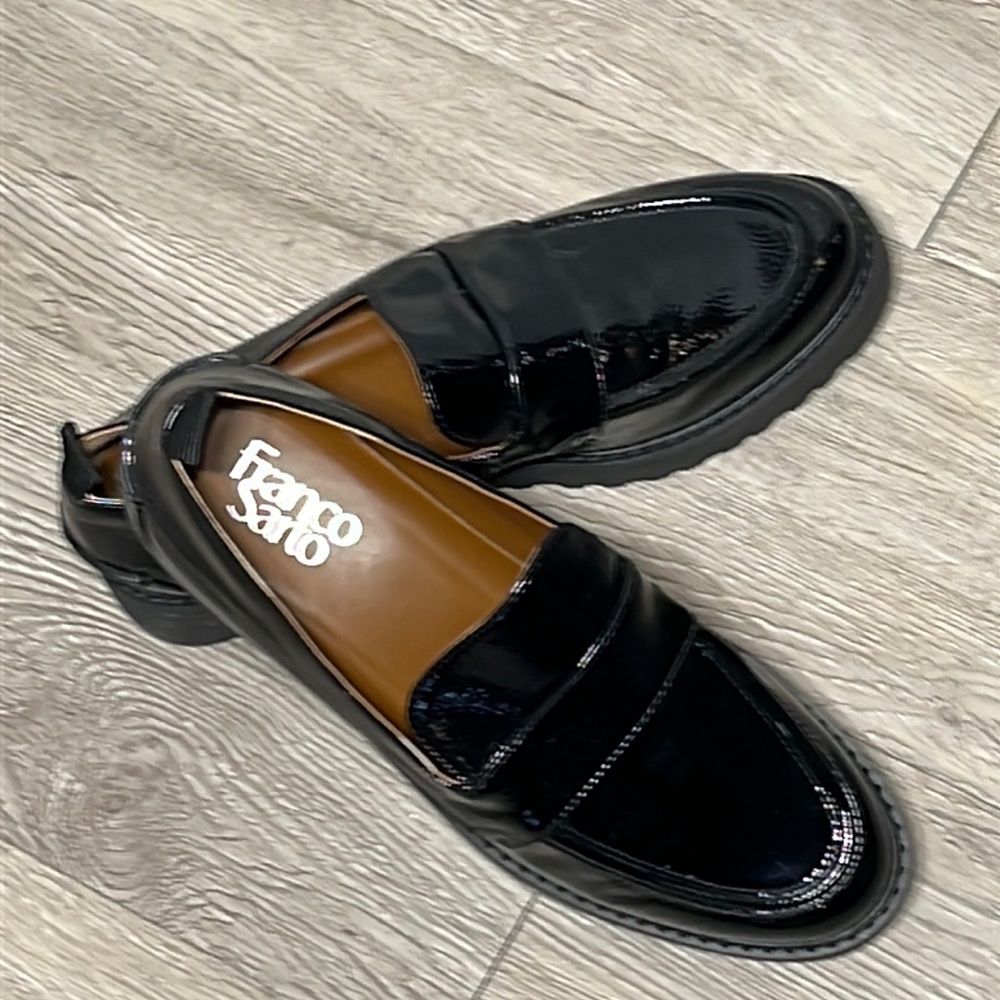 Franco Sarto, Black Loafers, Size 8M